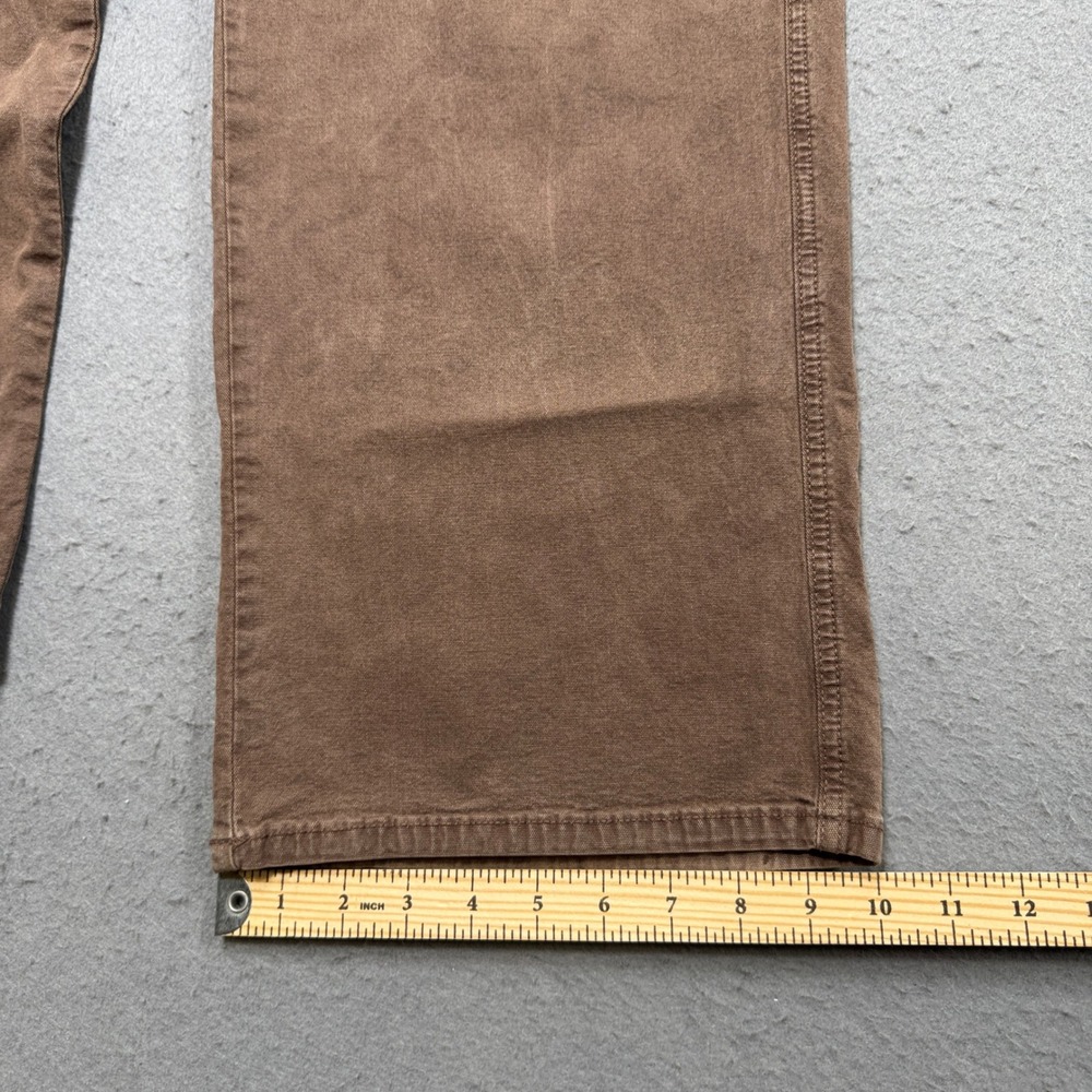 American Eagle Work Pants Women's 10 Brown Wide Leg High Rise Baggy Fit Utility - Picture 6 of 9